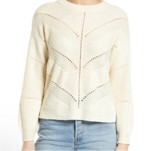 Marine Layer Olivia Cream Crew Neck Sweater